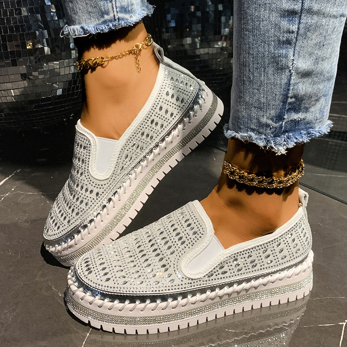 Plus Size Low-cut Loafers Summer Mesh Breathable foto 2