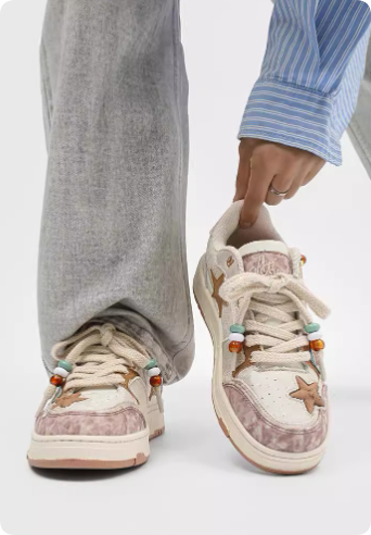 High-end Platform Platform Sneakers With Star Pattern For Couples foto 4