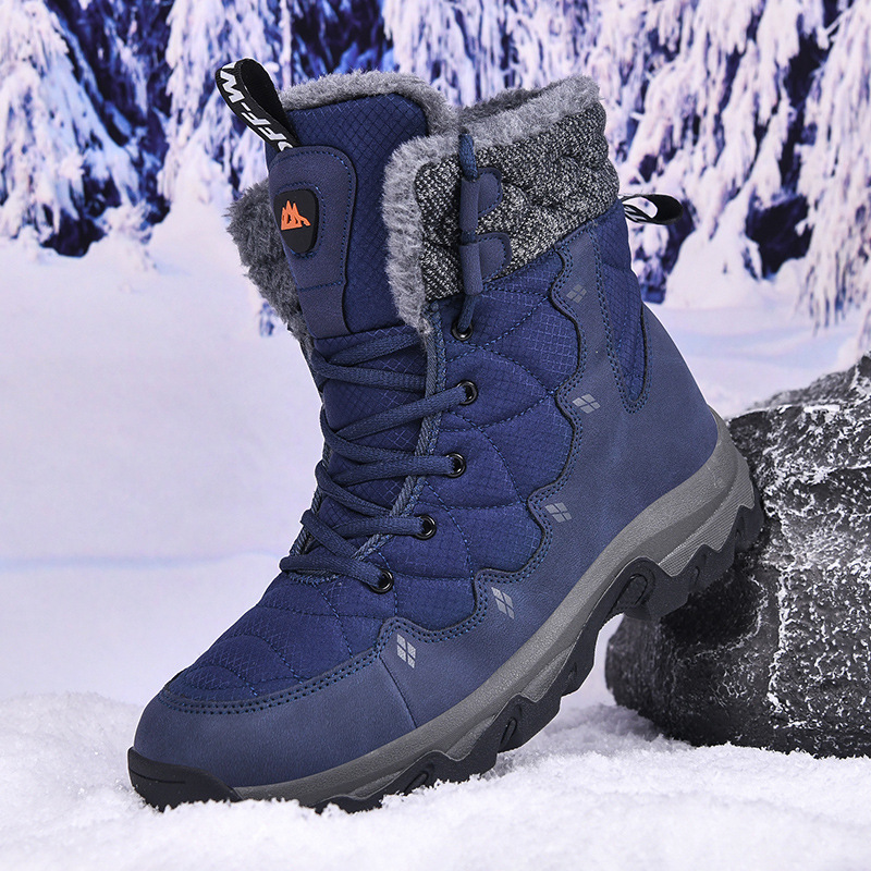 Men's Thick-soled Daily Outdoor Fleece-lined High-top Boots foto 2
