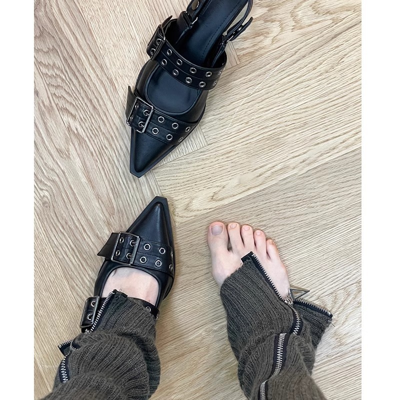 French-style Korean Sweet-and-cool Pointed-toe Mary Jane Shoes foto 3