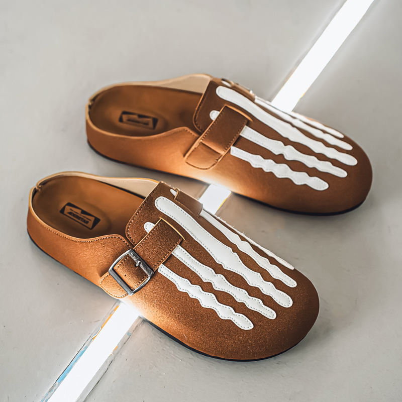 Men's Low-top Half Slippers Slip-on Lofter Board Shoes foto 5