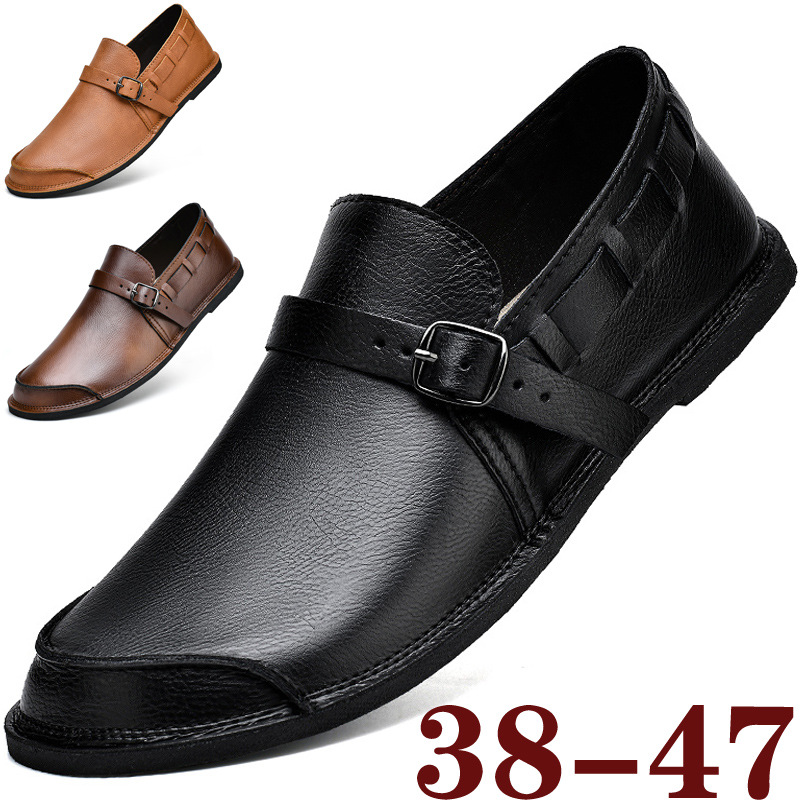 Men's Daily Soft Sole Leather Casual Shoes foto 4