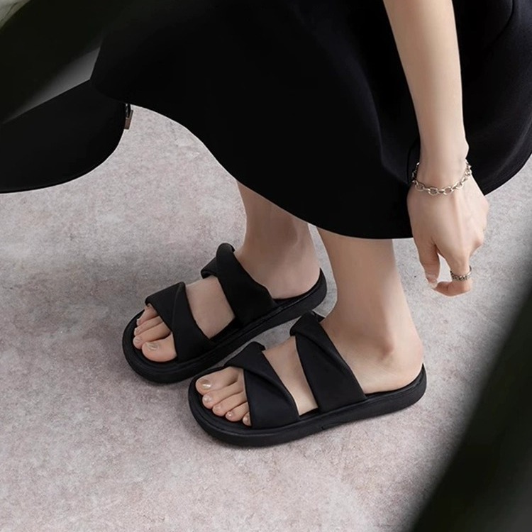 Thick-soled Sofa Soft Slippers Flat Flip-flops Comfortable Sandals foto 2