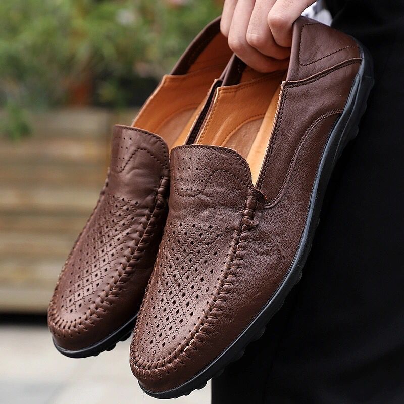 Fashion Men Hollowd-out Slip-on Business Shoes foto 5