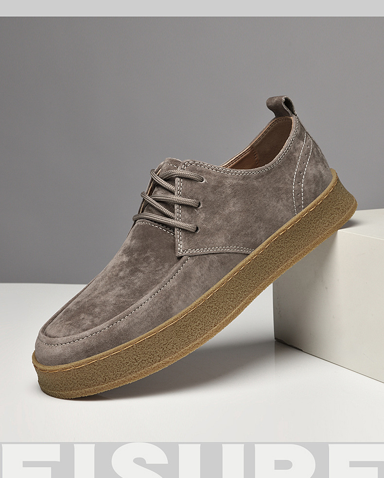 Casual Smart Flat Shoes Spring New Matte Leather Lace-up Men foto 2