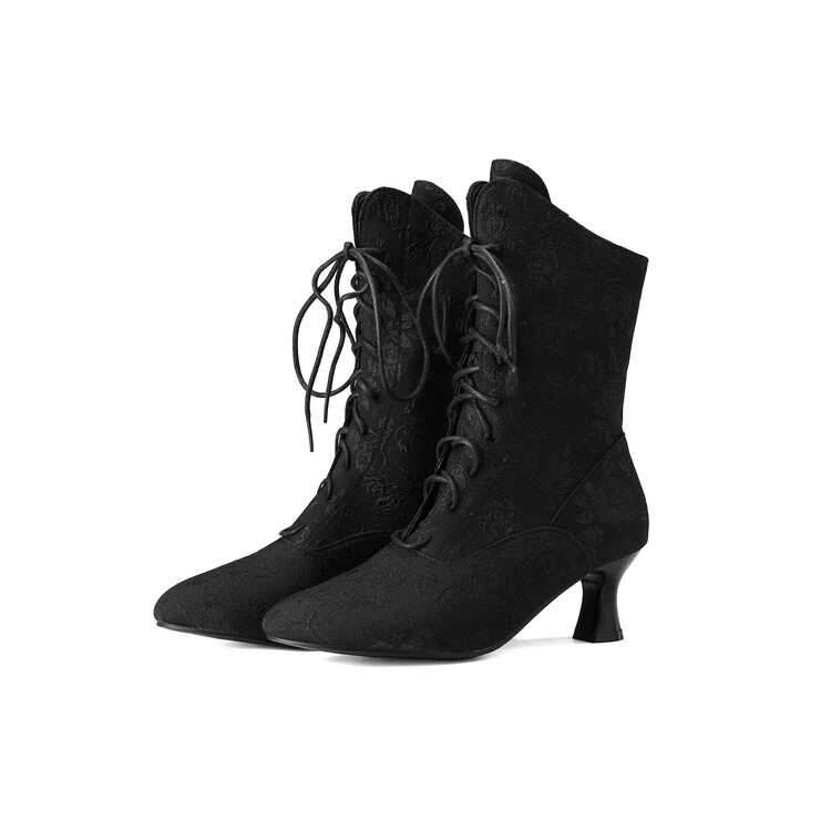 Autumn And Winter Kitten Heels With Pointed Fashion Boots foto 5