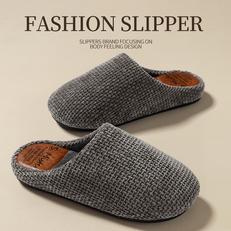 Indoor Mute Household Bedroom Floor Slippers foto 5