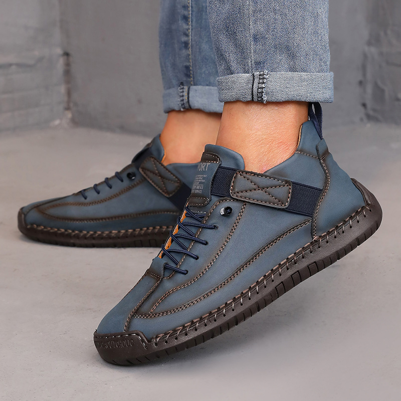 Women's Color Matching Fashion Leather Outdoor Casual Boots foto 3