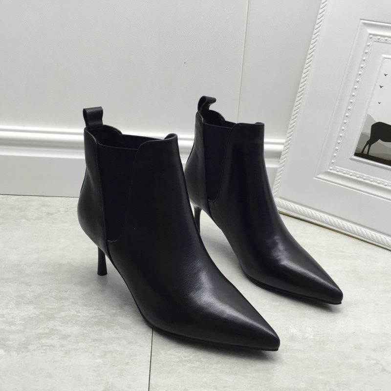 Professional-style Soft Leather Stiletto-heeled Lined High Boots foto 4