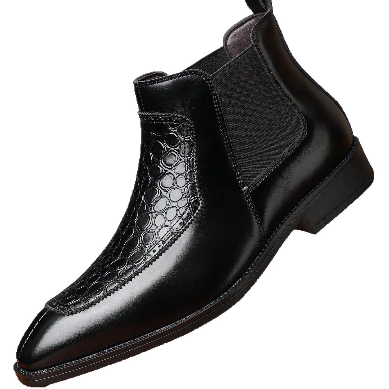 Business Casual Mid-top Retro Men's Pointed Versatile Martin Boots foto 2