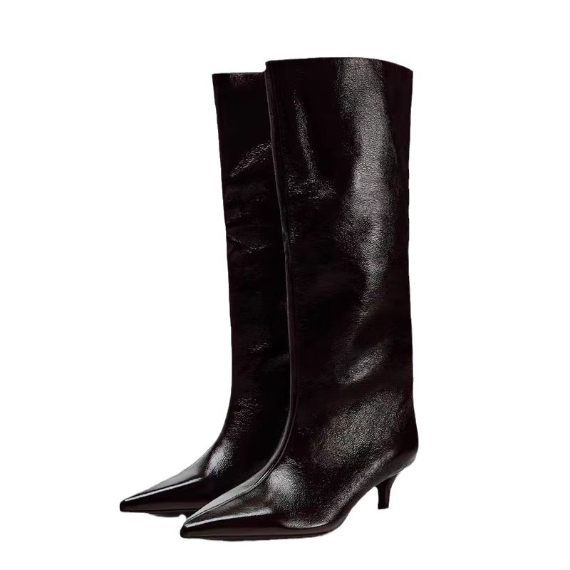 Women's British Style Pointed Toe High Leg Boot foto 2