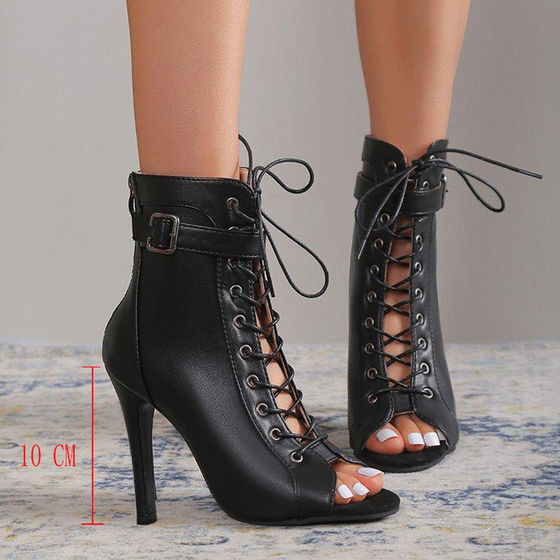 Peep Toe Classy Shoes Roman Sandals For Women foto 5