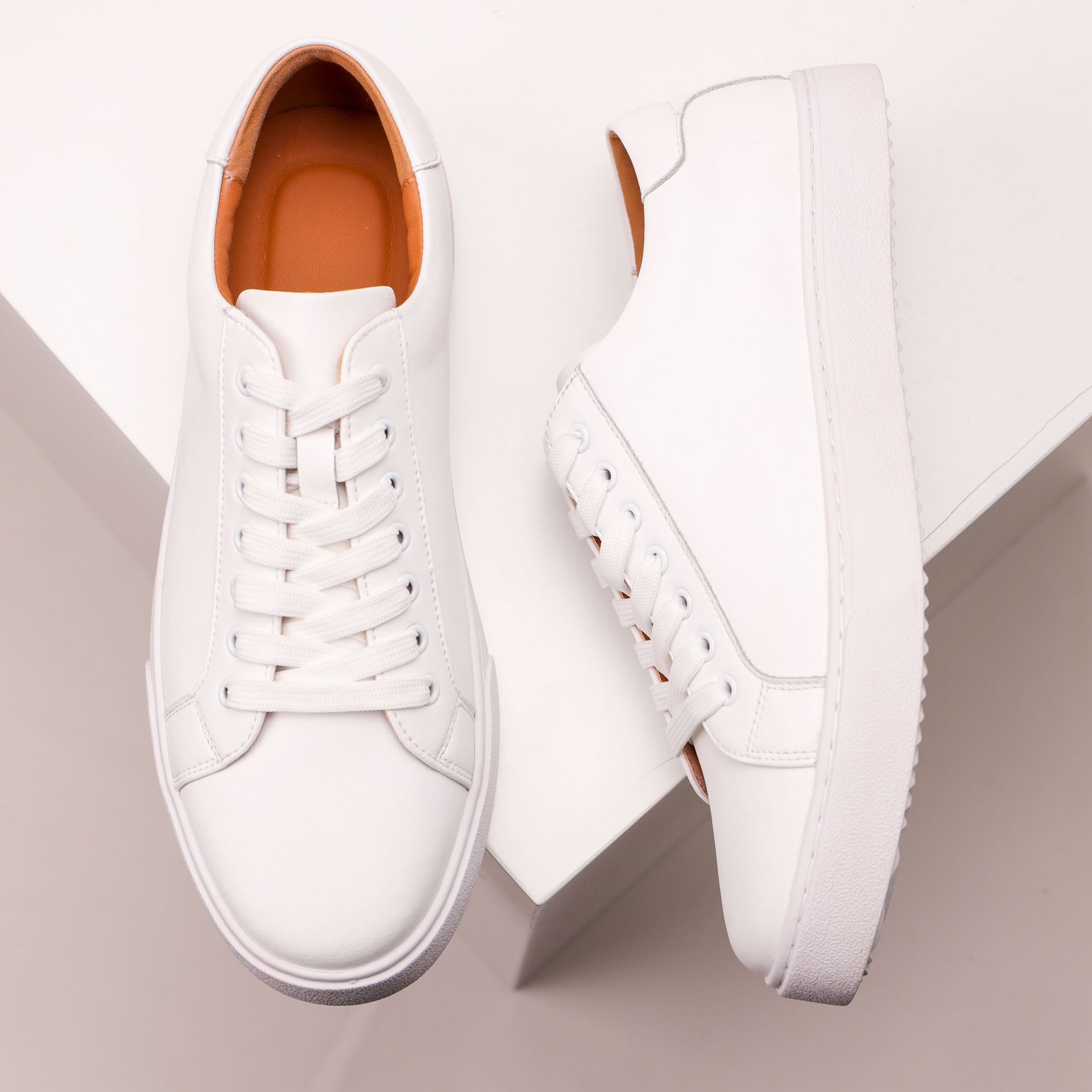 Business Casual Leather Shoes Men's Leather Soft Bottom Skateboard Shoes foto 5