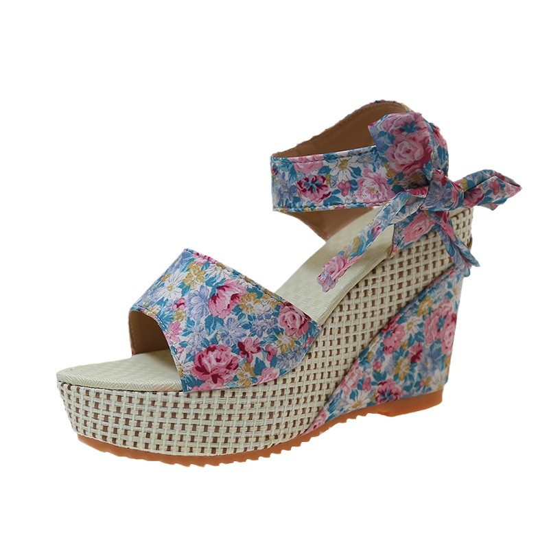 Elegant Wedge Women's Peep Toe Sandals foto 3
