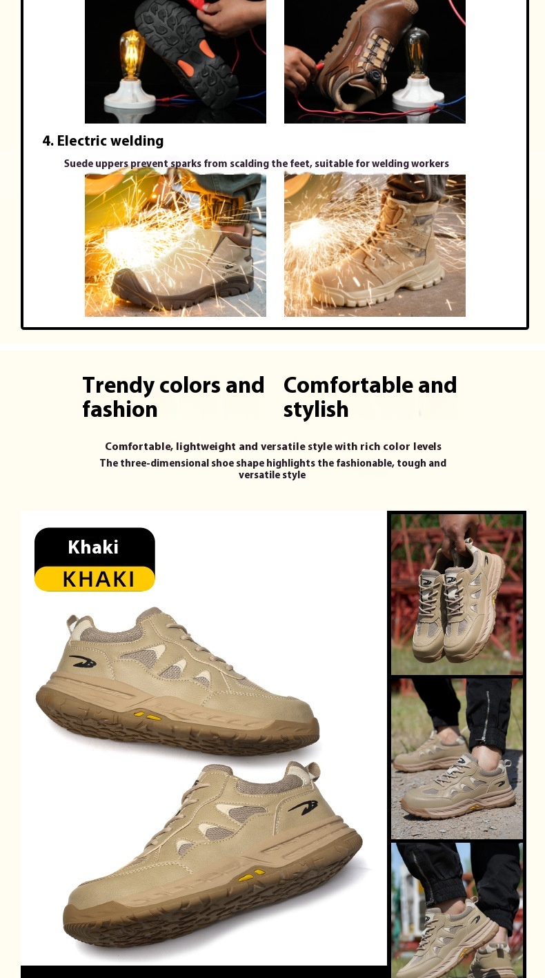 Anti-smashing And Anti-penetration Summer Sweat Absorbing Breathable Work Shoes foto 3