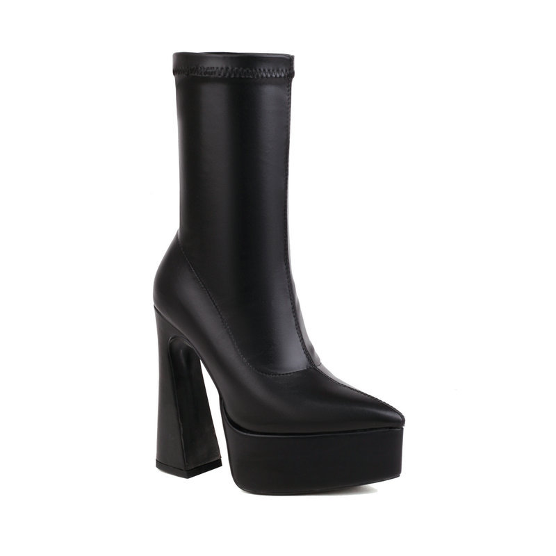 Women's Thick Heel Super High Heel Platform Booties foto 2
