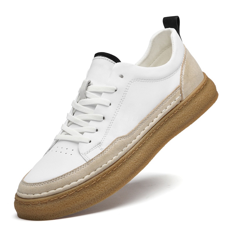 Hand-stitched Casual Shoes Leather Sneakers Soft Sole foto 4