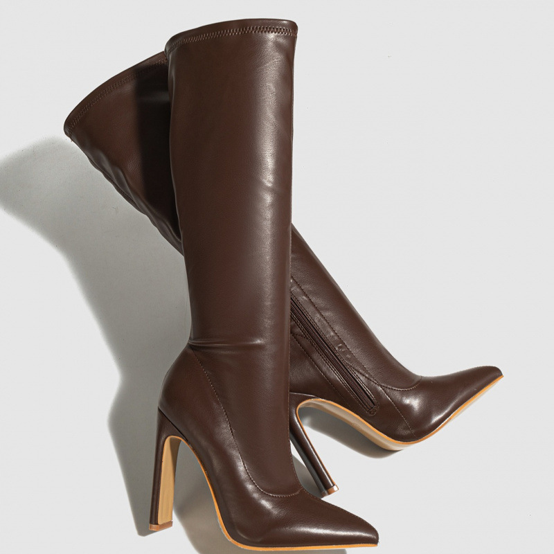 Pointed Toe High Heels With Slender Stiletto Heels That Create A Slimming Lookknight Boots foto 2