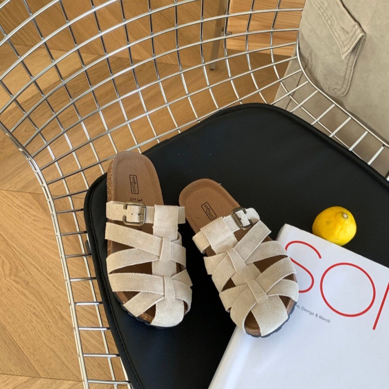 Casual Versatile Hollow-out Birkenstock-style Slip-on Mules With A Closed-toe Design foto 4