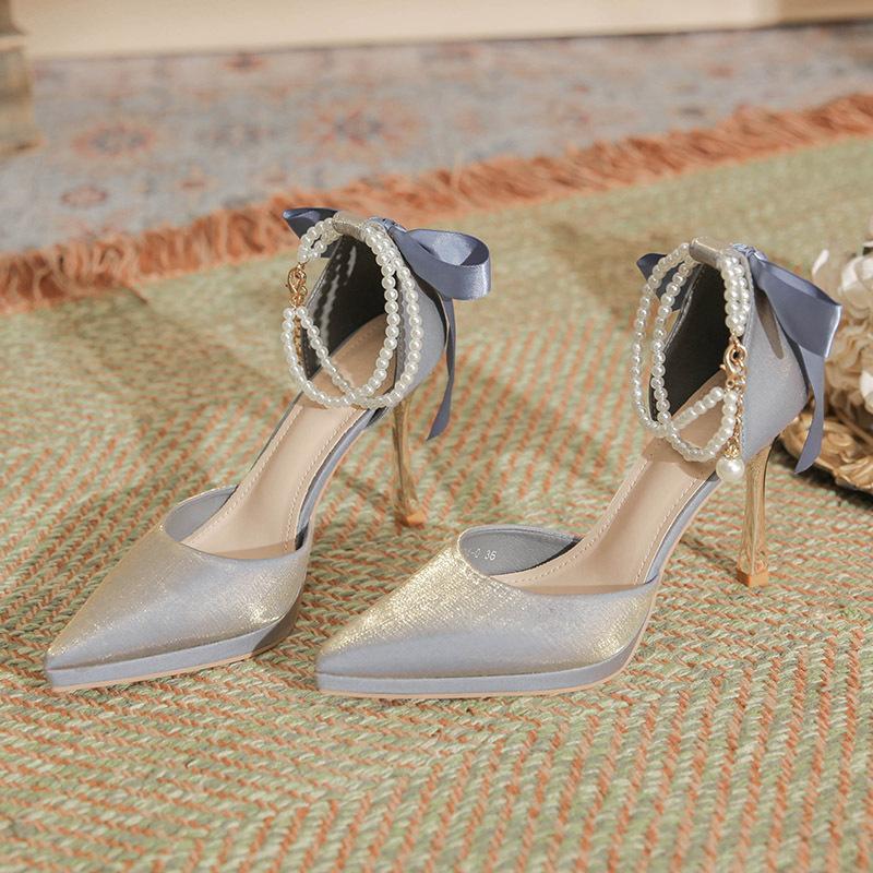 High Heel Pumps Pointed Toe Stiletto Waterproof Platform Women's Shoes foto 4