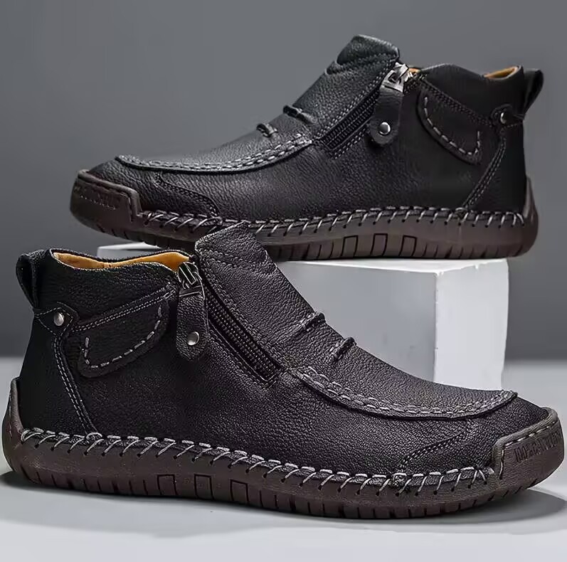 Chelsea Plus Size Men's Shoes Casual Slip-on Flat High Top foto 4