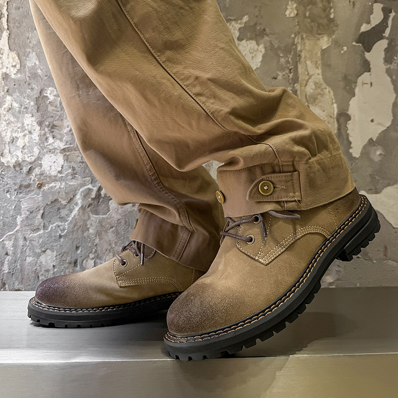 Outdoor Wear-resistant Short Boots Matte Leather Boots foto 2