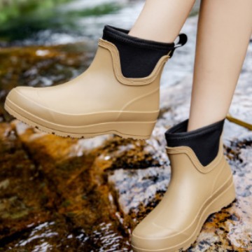 Women's Short Rain Boots Waterproof Anti-slip And Wear-resistant foto 3