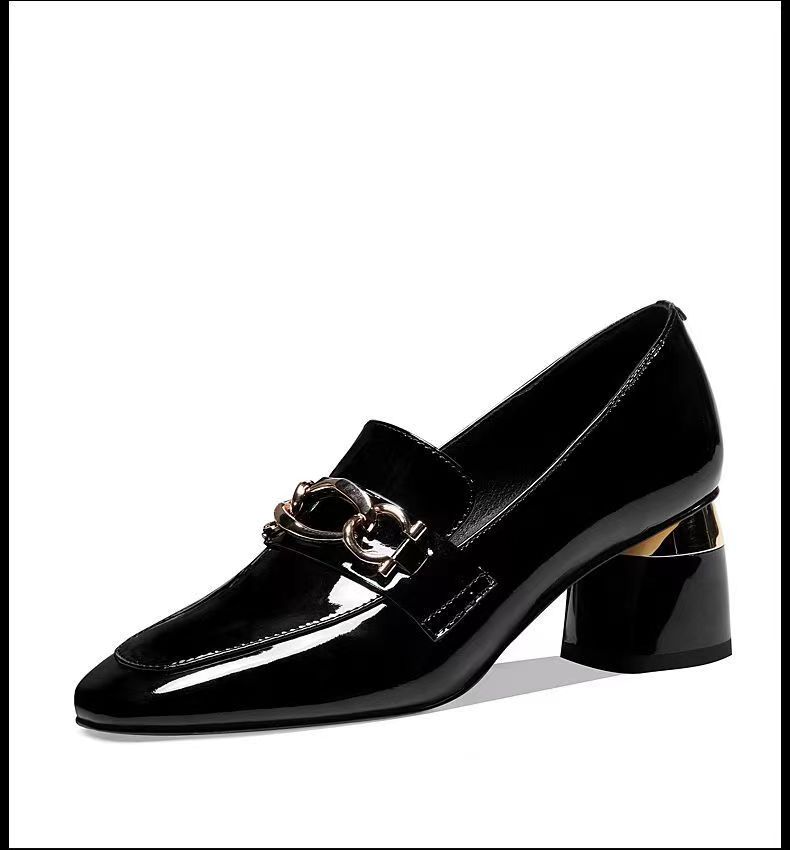 High Heel Pumps Women's Soft Leather Patent Leather Shoes foto 5