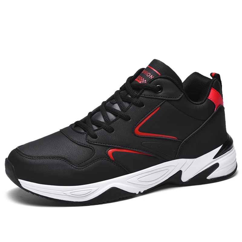 Plus Size Male Leather Waterproof Running Travel Shoes foto 2
