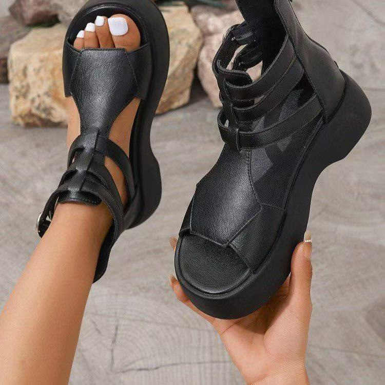 Roman Sandals Sandals Spring And Summer Flat Heel Muffin Women foto 3