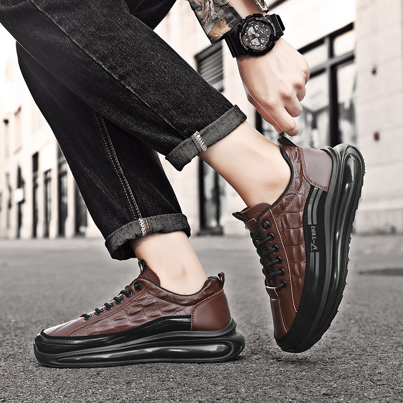 New Springautumn Mens Casual Shoes With Thick Soles foto 4