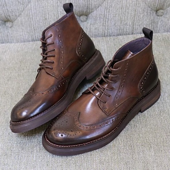 Trendy Casual Platform Leather Boots foto 2