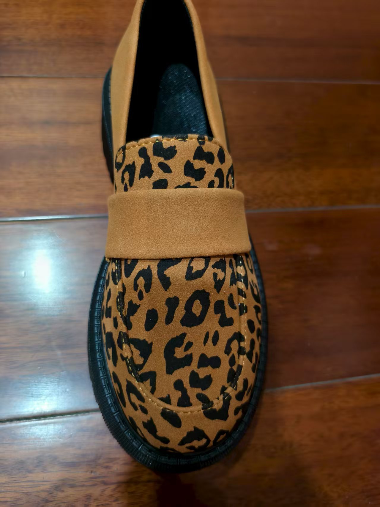 Plus-size Leopard-print Loafers Fall Slip-on Design foto 5