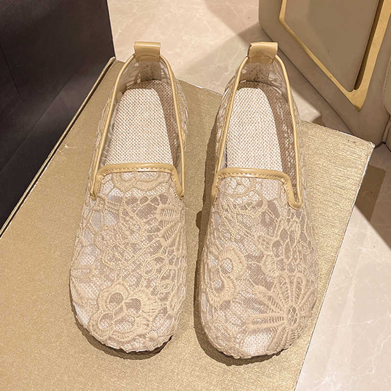 Women's Breathable Mesh Beef Tendon Soft Bottom Non-slip Cloth Shoes foto 5