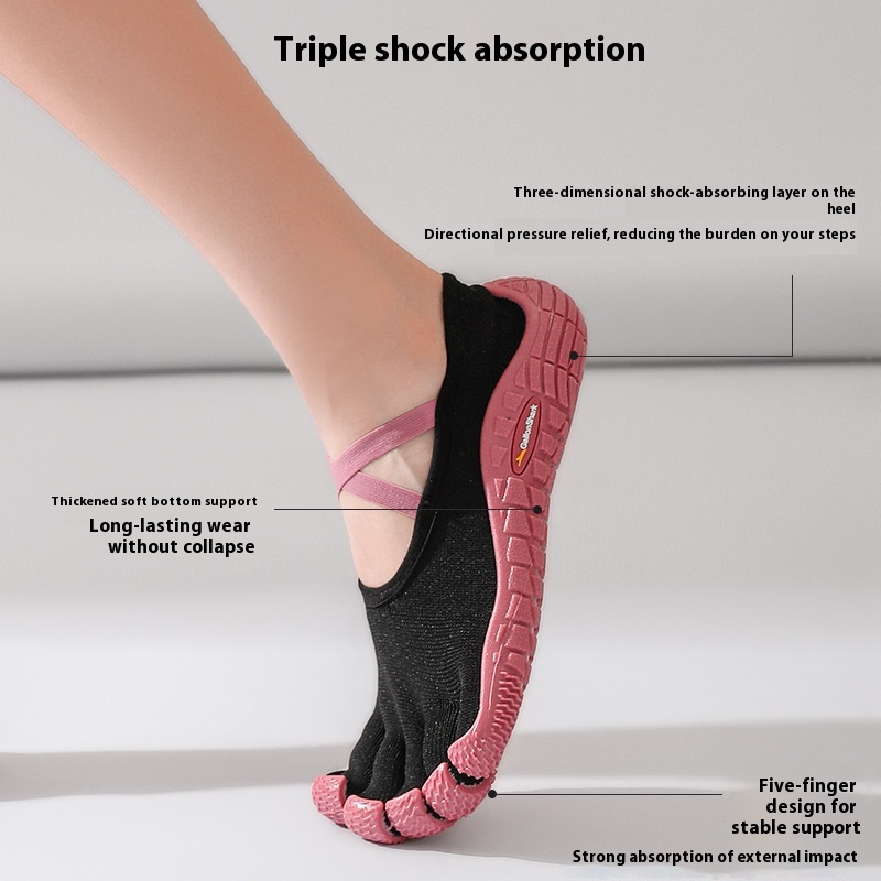 Refreshing Breathable Indoor Fitness Silent Anti-slip Yoga Pilates Skipping Rope Exercise Shoes foto 4