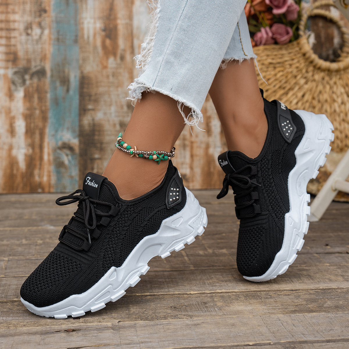 Flyknit Mesh Women's Thin Breathable Sports Casual Shoes foto 3