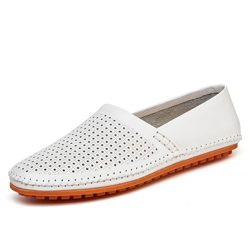 Summer First Layer Cowhide Casual Driving Shoes foto 3