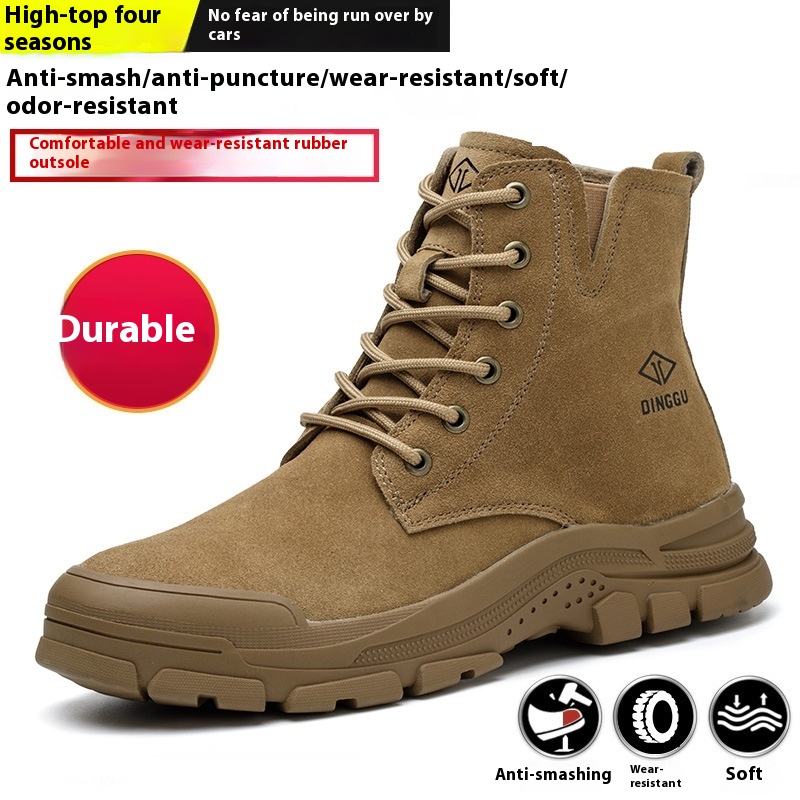 Labor Protection Cotton Shoes Men's Anti Smashing And Anti Piercing foto 2