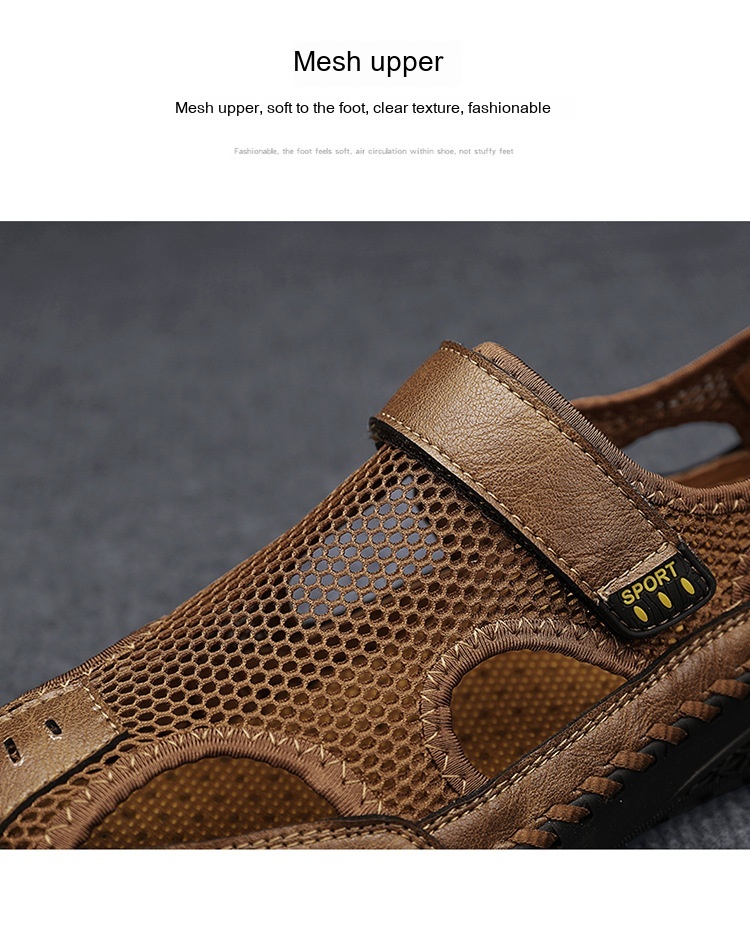 Closed Toe Sandals Breathable All-match Outdoor Large Size Beach Shoes foto 4