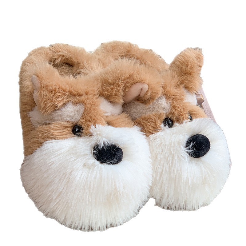 Cartoon Schnauzer Puppy Cotton Slippers Men And Women foto 4