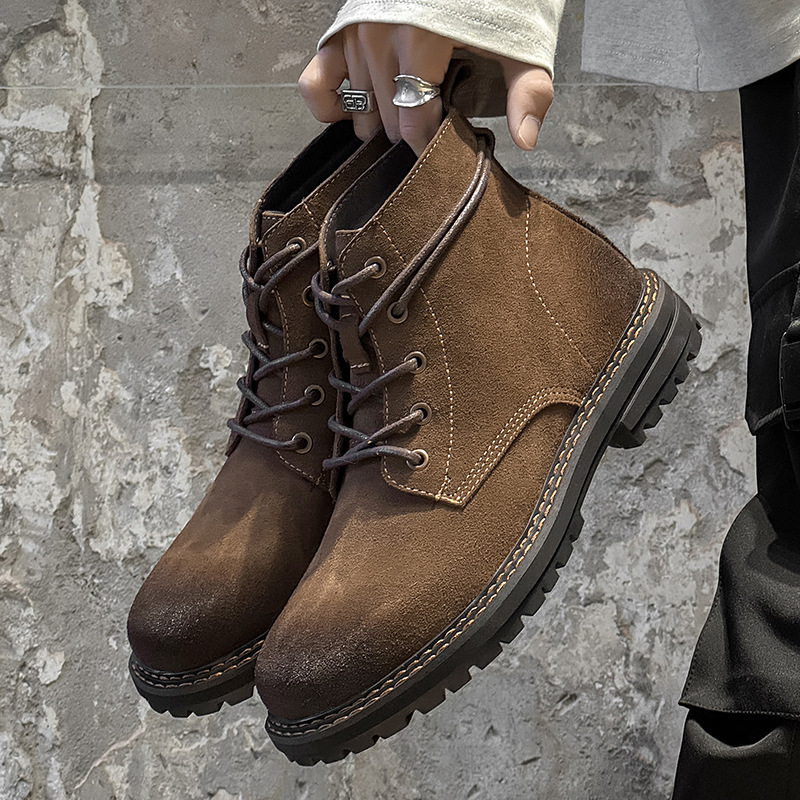 Outdoor Wear-resistant Short Boots Matte Leather Boots foto 4