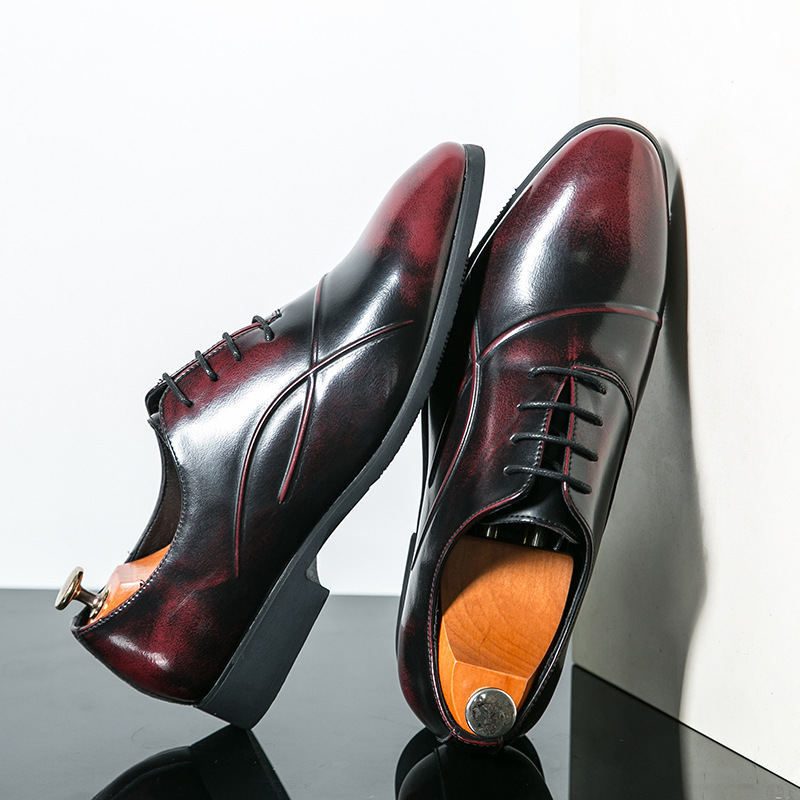 Outdoor Travel Fashion Personalized Men's Leather Shoes foto 2