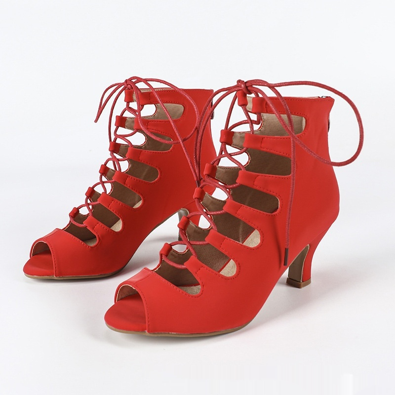 Women's Lace-up Latin Modern Jazz Dance Dance Shoe foto 5