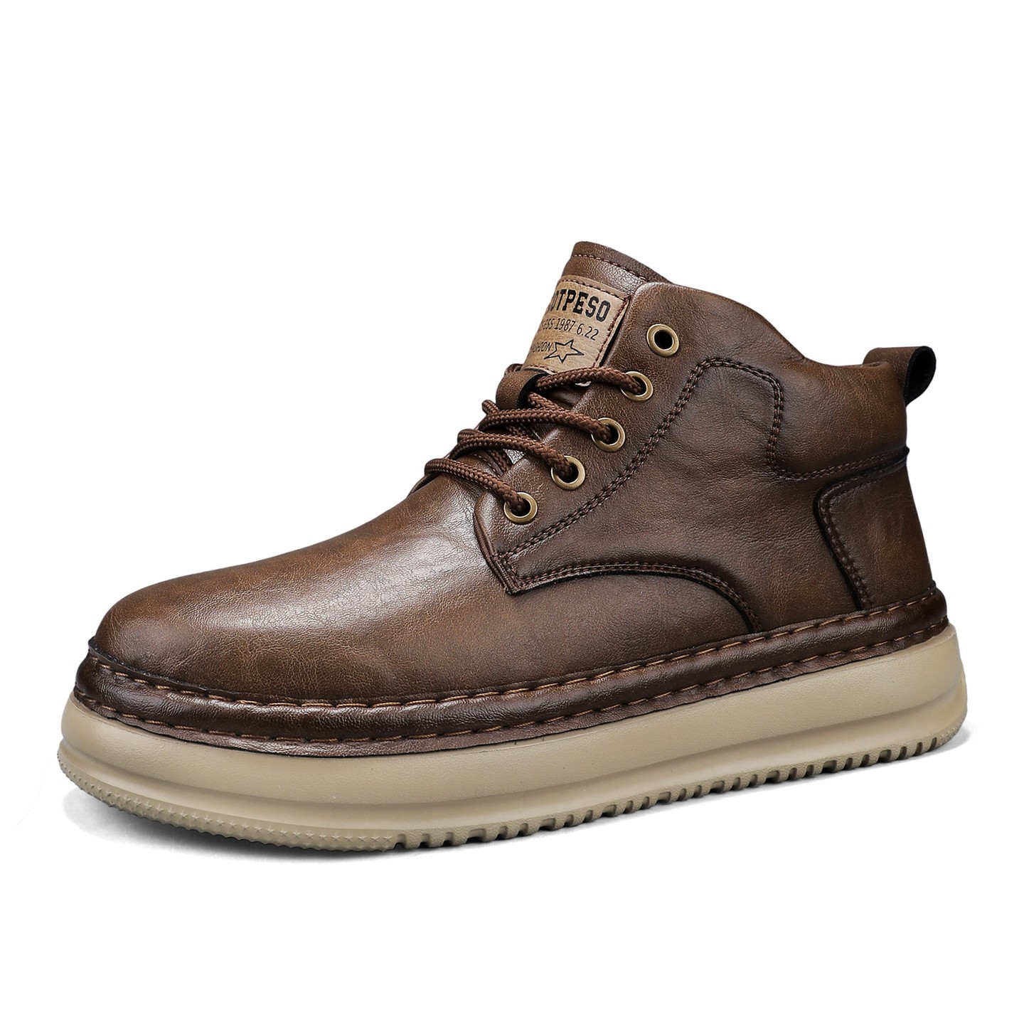 Retro Mid-top Boots Mens Casual foto 3