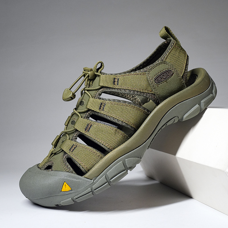 Men's Thick Bottom Toe Cap Beach Upstream Plus Size Outdoor Casual Shoes foto 4