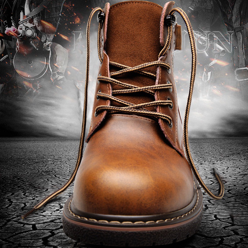 British Men Fleece-lined Martin Boots Casual Mid-top foto 3