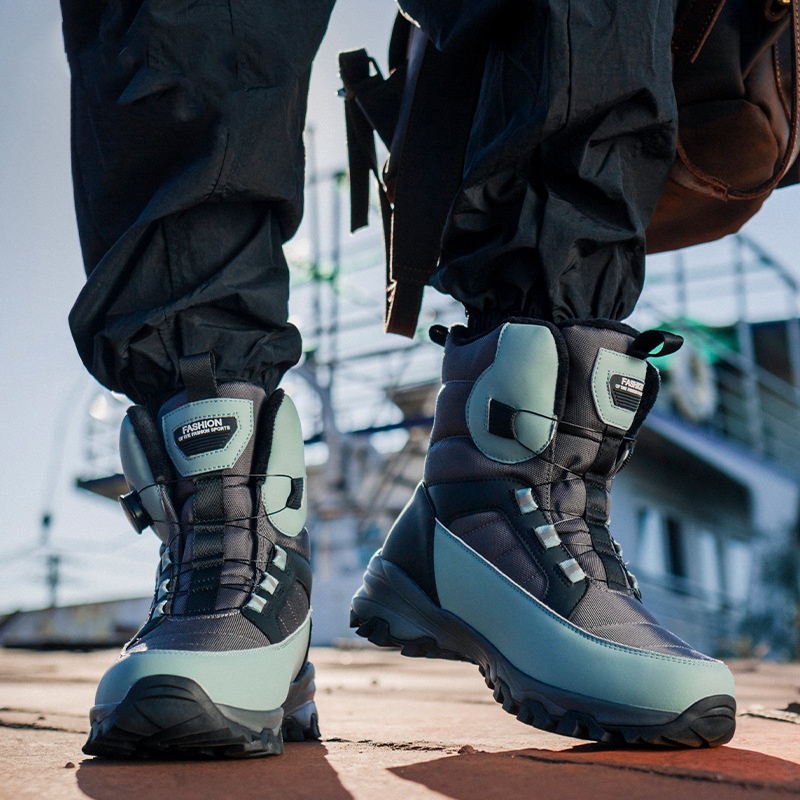 Men's Thickened Fleece-lined Ski Cotton-padded Shoes Non-slip Cold-proof Snow Boots foto 2