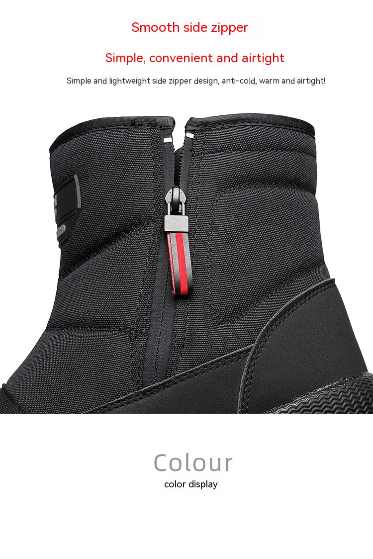 Thickened Fleece-lined Warm Elderly Short Non-slip Big Cotton Shoes foto 2