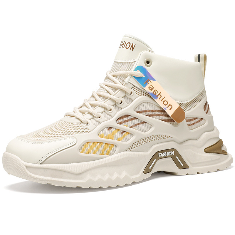 Men's Breathable High-Top Mesh Casual Sports Shoes foto 2
