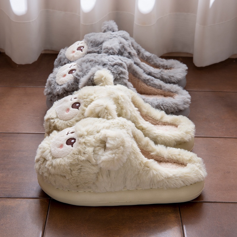 Cute, Non-slip, Warm, And Thick-soled Plush Slippers foto 4